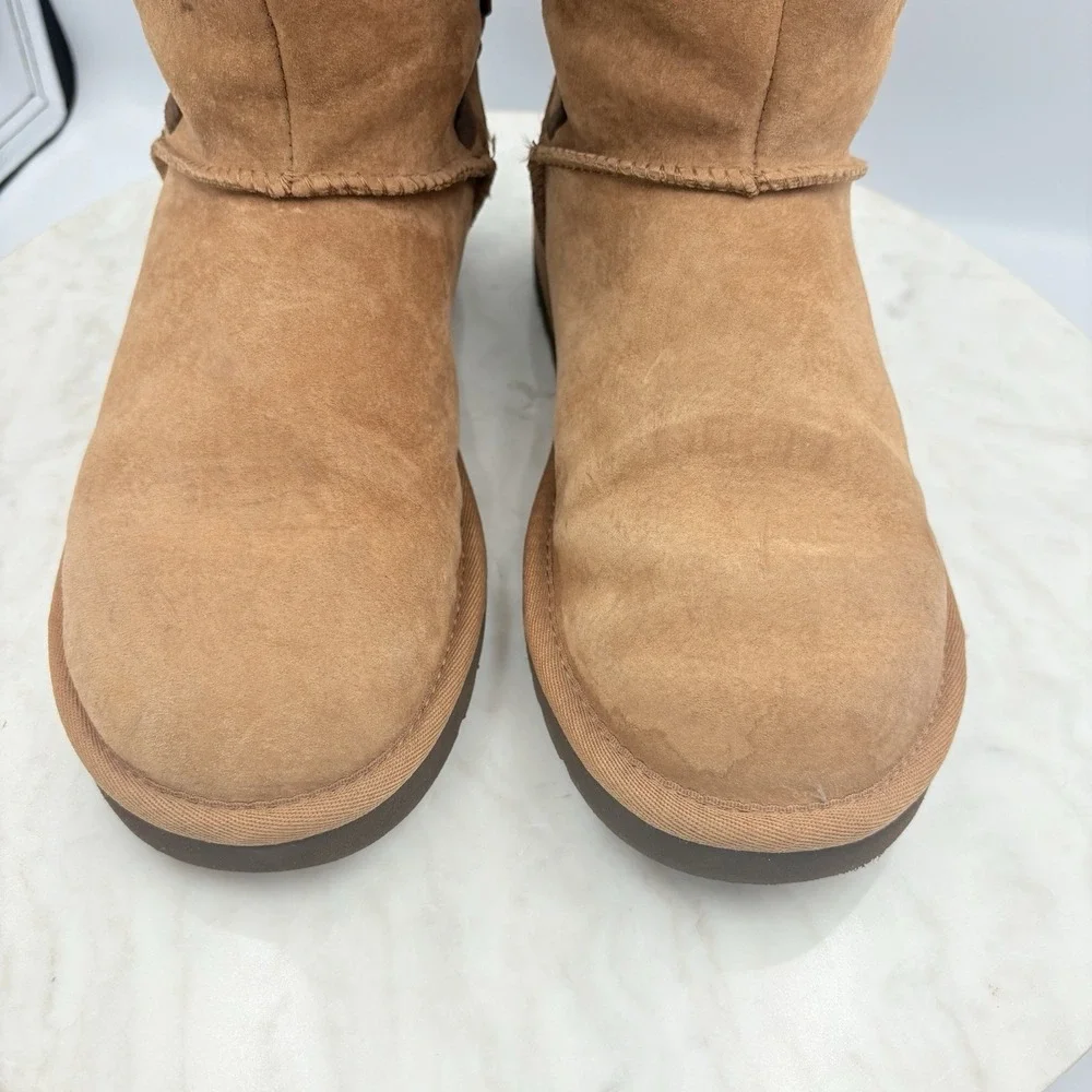 UGG ROSANA Brown Suede Winter Boots Tall 14